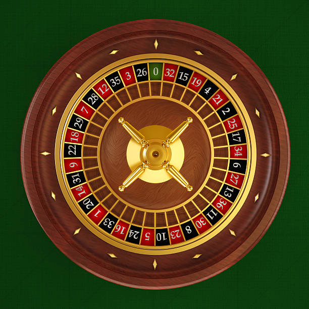 Roulette wheel close-up showing numbered pockets