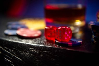 Dealer rolling three dice in live studio